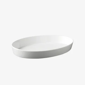 Aroma Ovalt fat/Ugnsform Porslin 36 cm Vit Från Aida