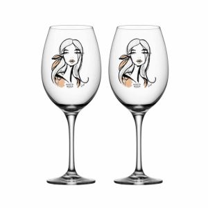 All About You/ Wait For Her Dusty Pink Wine 2-Pack 52cl Kosta Boda