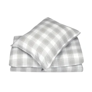 Abisko Bäddset Flanell 150*210cm Grå/Vit 2-dels By Wille
