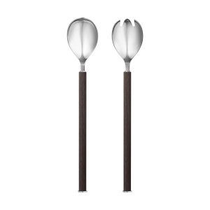BERNADOTTE Sallad Bestick set Rökt Ek 2-delar 29,2cm Design av Sigvard Bernadotte Georg Jensen