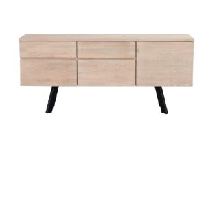 Fred Sideboard 170*79*Djup42cm Från Rowico,Vitpigmenterad Ek/svart