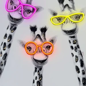 Giraffe Tavla LED-Neon 90*70cm Från Locomocean