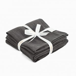 Linneservett mörkgrå 4-pack