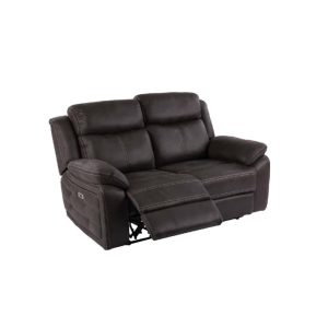 TEDDY Reclinersoffa 2-Sits, Tyg, BrunGrå, El 156*99cm Från NFG